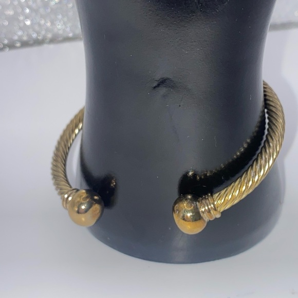 Brass Cuff Dichroic Bracelet - Picture 5 of 7